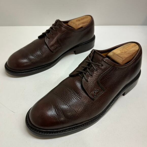 FULL RESOLE Grenson Scotch Grain Brown Blucher Made in England US 9.5 / UK - Picture 6 of 12